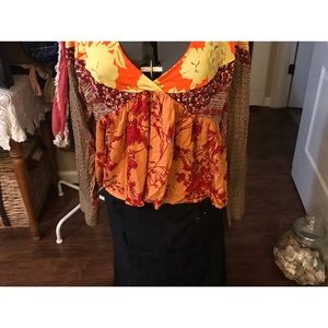 Free people size large cropped top.